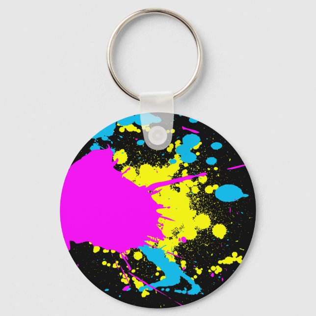 CMYK Splash Keychain (Front)