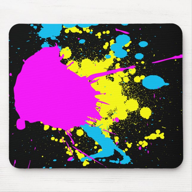CMYK Splash Mouse Pad (Front)