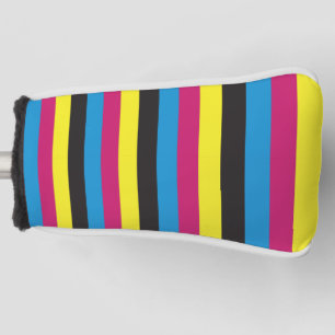 cmyk stripes background pattern graphic color cyan golf head cover