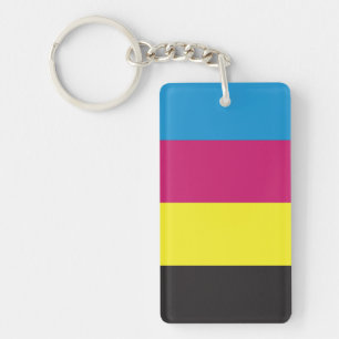 cmyk stripes background pattern graphic color cyan keychain
