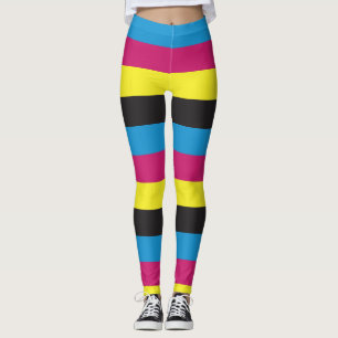 cmyk stripes background pattern graphic color cyan leggings