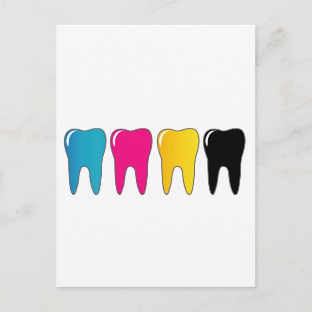 CMYK tooth Postcard (Front)