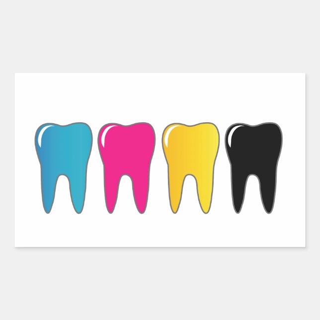 CMYK tooth Sticker (Front)