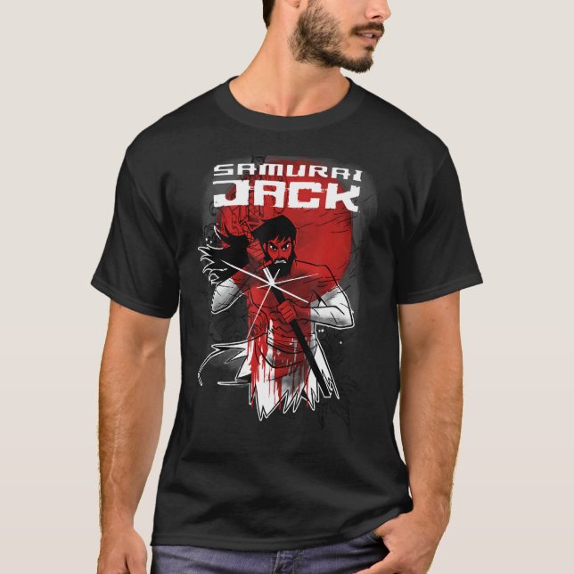 CN Samurai Jack Red Sun Sword Portrait T-Shirt (Front)