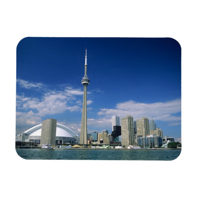 CN Tower and Skydome in Toronto, Ontario, Magnet (Horizontal)