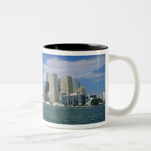 CN Tower and Skydome in Toronto, Ontario, Two-Tone Coffee Mug