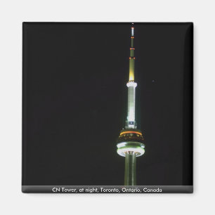 CN Tower, at night, Toronto, Ontario, Canada Magnet