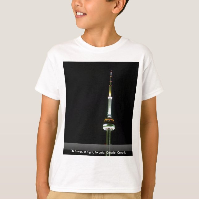 CN Tower, at night, Toronto, Ontario, Canada T-Shirt (Front)
