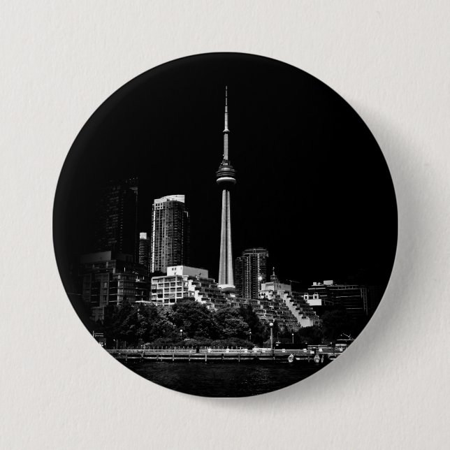 CN Tower Toronto Canada 1 3 Inch Round Button (Front)