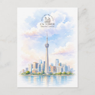 CN Tower, Toronto City Destination Travel Postcard