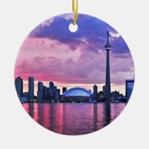 CN Tower : View from Centre Island Toronto Ceramic Ornament