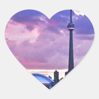 CN Tower : View from Centre Island Toronto Heart Sticker