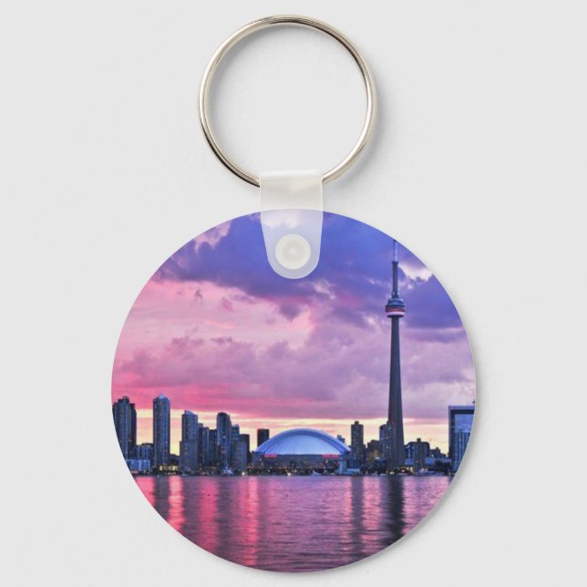 CN Tower : View from Centre Island Toronto Keychain (Front)