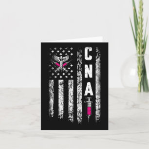 Cna - American Flag July 4th Certified Nurse Istan Card