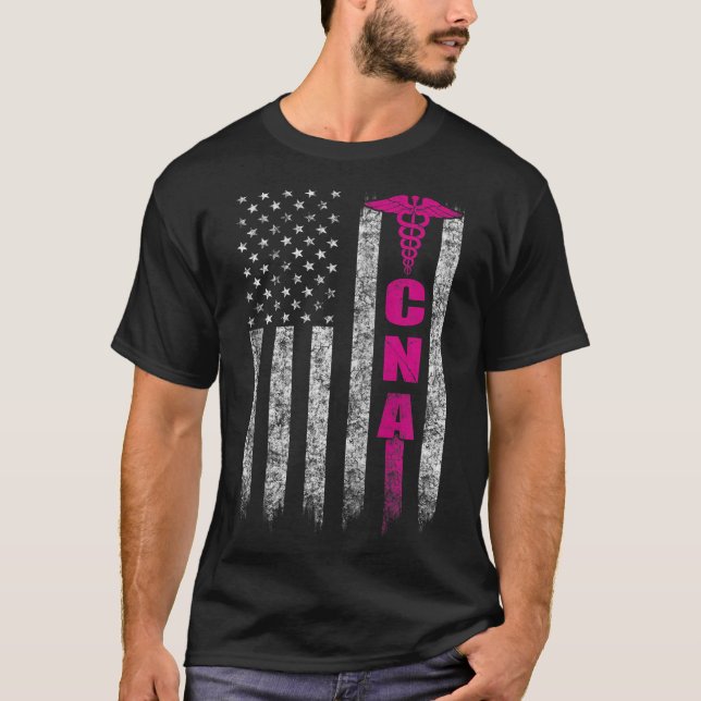CNA American Flag Patriotic Pride Nurse Zip Sweat  (Devant)
