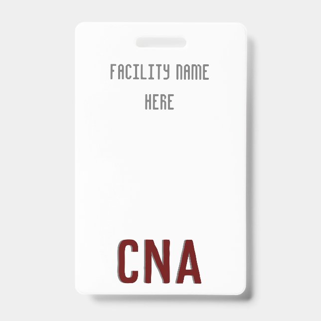 CNA Badge Hanger, Customizable (Front)