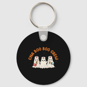 Cna Boo Boo Crew Nurse Retro Funny Ghost Halloween Keychain