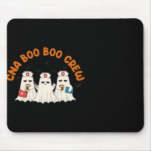 Cna Boo Boo Crew Nurse Retro Funny Ghost Halloween Mouse Pad
