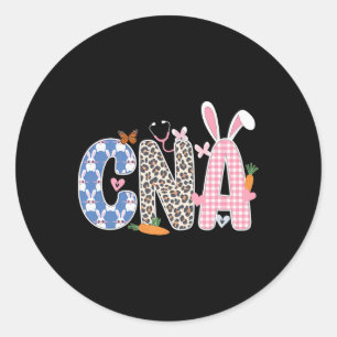 Cna Bunny Women Easter Day For Nurses And Easter L Classic Round Sticker