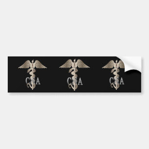 CNA Caduceus Bumper Sticker