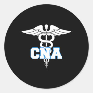 Cna Caduceus Medical Symbol Nurse Gifts Classic Round Sticker