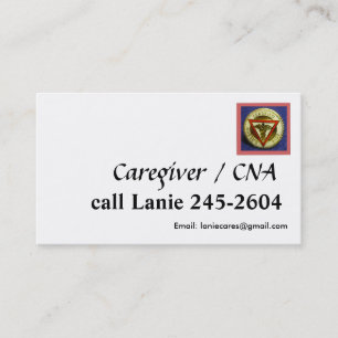 CNA / Caregiver business card template