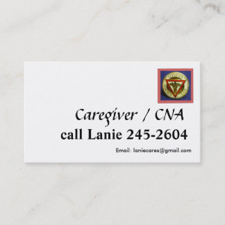 CNA / Caregiver business card template