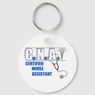 CNA Certified Nurse Assistant with Stethescope Keychain