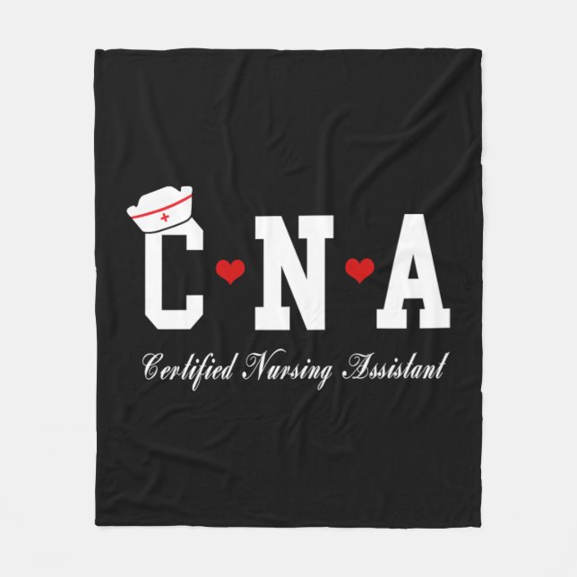 CNA - CERTIFIED NURSING ASSISTANT    FLEECE BLANKET (Front)