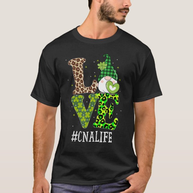 Cna Certified Nursing Assistant Love St Patricks D T-Shirt (Front)