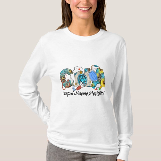 CNA Certified Nursing Assistant T-Shirt (Front)