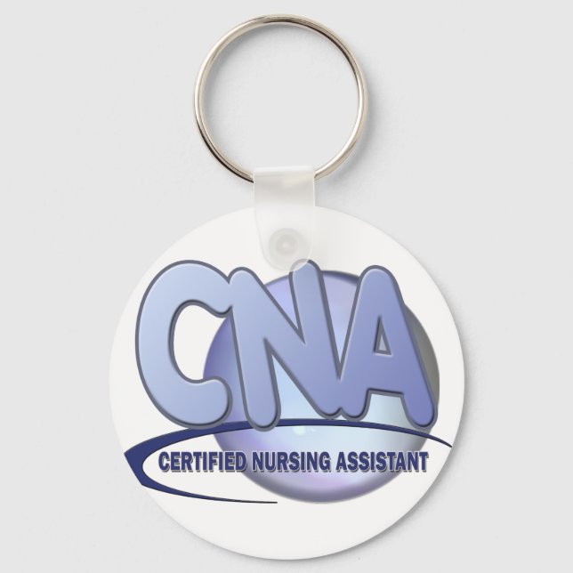 CNA FUN BLUE CERTIFIED NURSING ASSISTANT KEYCHAIN (Front)