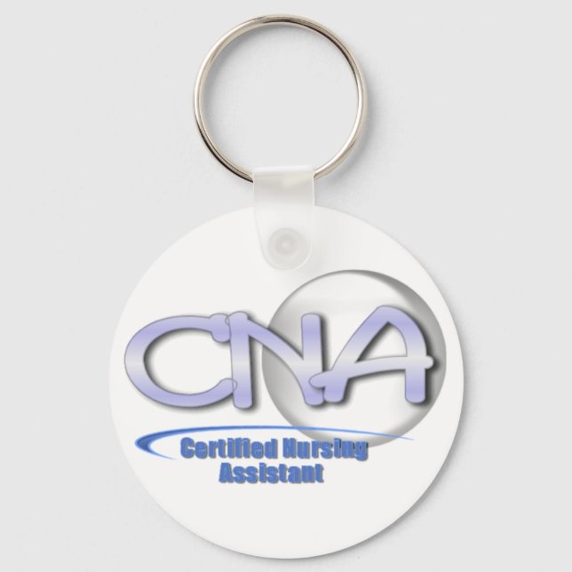 CNA FUN BLUE - CERTIFIED NURSING ASSISTANT KEYCHAIN (Front)