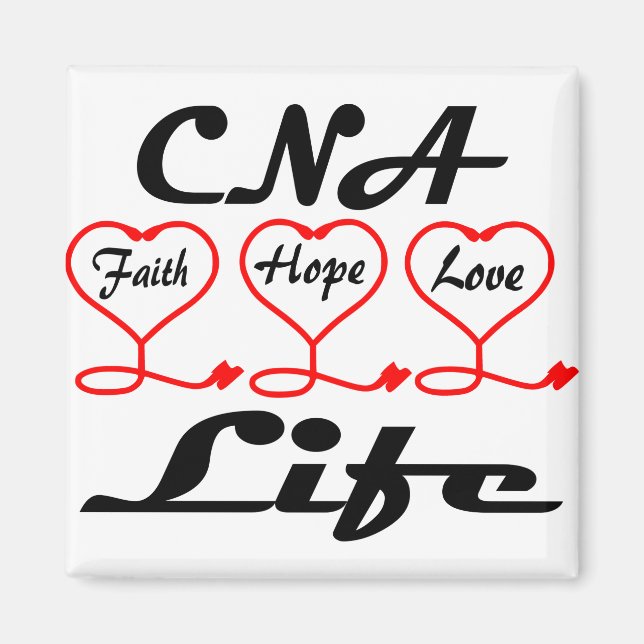CNA Hope Love Faith Magnet (Front)