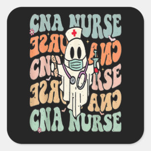 CNA It's A Work Of Heart Nurse Certified Nurses As Square Sticker