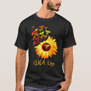 Cna Life Sunflower  Cute Nurse For Men Women Boys  T-Shirt