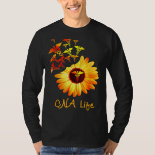 Cna Life Sunflower Cute Nurse For Men Women Boys T-Shirt