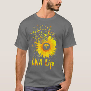 CNA Life Sunflower Cute Nurse T-Shirt