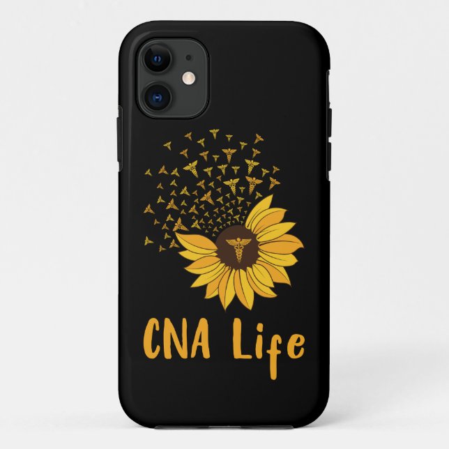 CNA Life Sunflower Proud CNA Cute Nurse Case-Mate iPhone Case (Back)