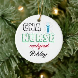 CNA nurse certified,, CNA student ,nurse assistant Ceramic Ornament