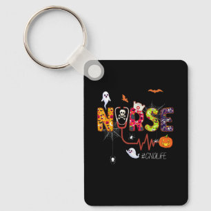 Cna Nurse Halloween Ghost Spider Certified Nursing Keychain