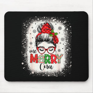 Cna Nurse Messy Bun Nurse's Aid Christmas Mouse Pad