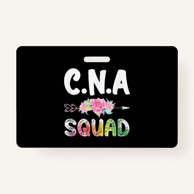 CNA Nurse Squad Certified Nursing Assistant Badge (Front)