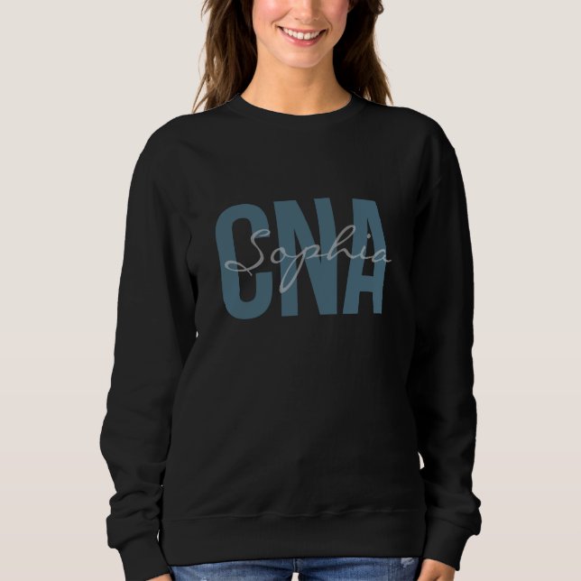 CNA Personalized Name Bold Typography Sweatshirt (Front)