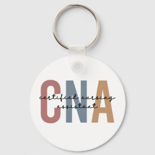 CNA Retro Certified Nursing Assistant Gifts Keychain