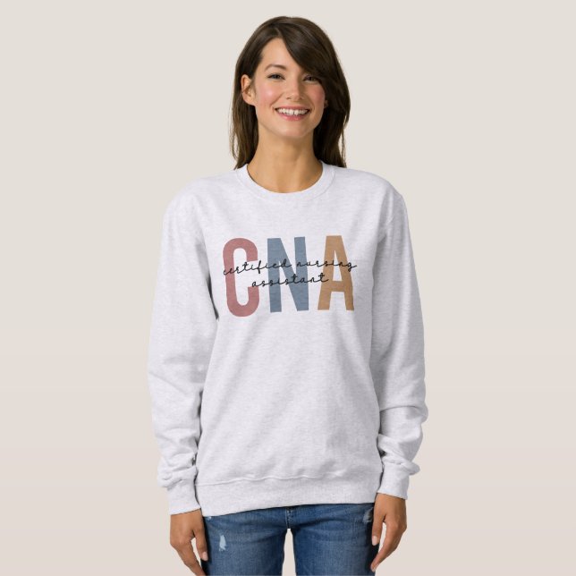 CNA Retro Certified Nursing Assistant Gifts Sweatshirt (Front Full)
