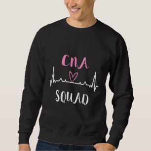 Cna Squad Heartbeat Ekg Pulse Medical Team Nursing Sweatshirt