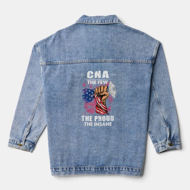 Cna The Few The Proud The Insane  Denim Jacket (Back)