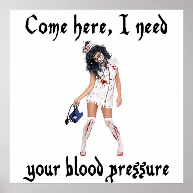 CNA Zombie Nurse, drôle Poster (Devant)