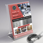 CNC Machining Company Red Flyer<br><div class="desc">Manufacturing businesses are always searching for top-quality CNC machining services. Introduce your Precision Machining Solutions to potential customers with this fully customizable flyer.  Great way to advertise at trade shows and meetings with customers.  All text,  logo and pictures are 100% customizable. 

By 1Bizchoice (rights reserved).</div>